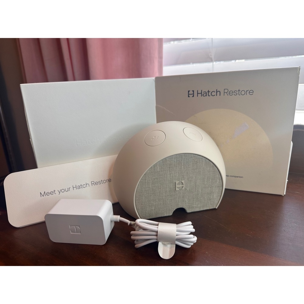 Hatch Restore Smart Sleep Assistant Sunrise Alarm Sound Machine RESTORE04 Putty